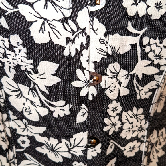 NWOT AdoreMe 5X Bernice Black and White Floral Corset - Picture 2 of 10